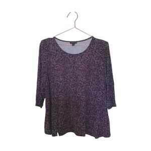 J Jill wearever collection purple blouse with stretch size large petite
